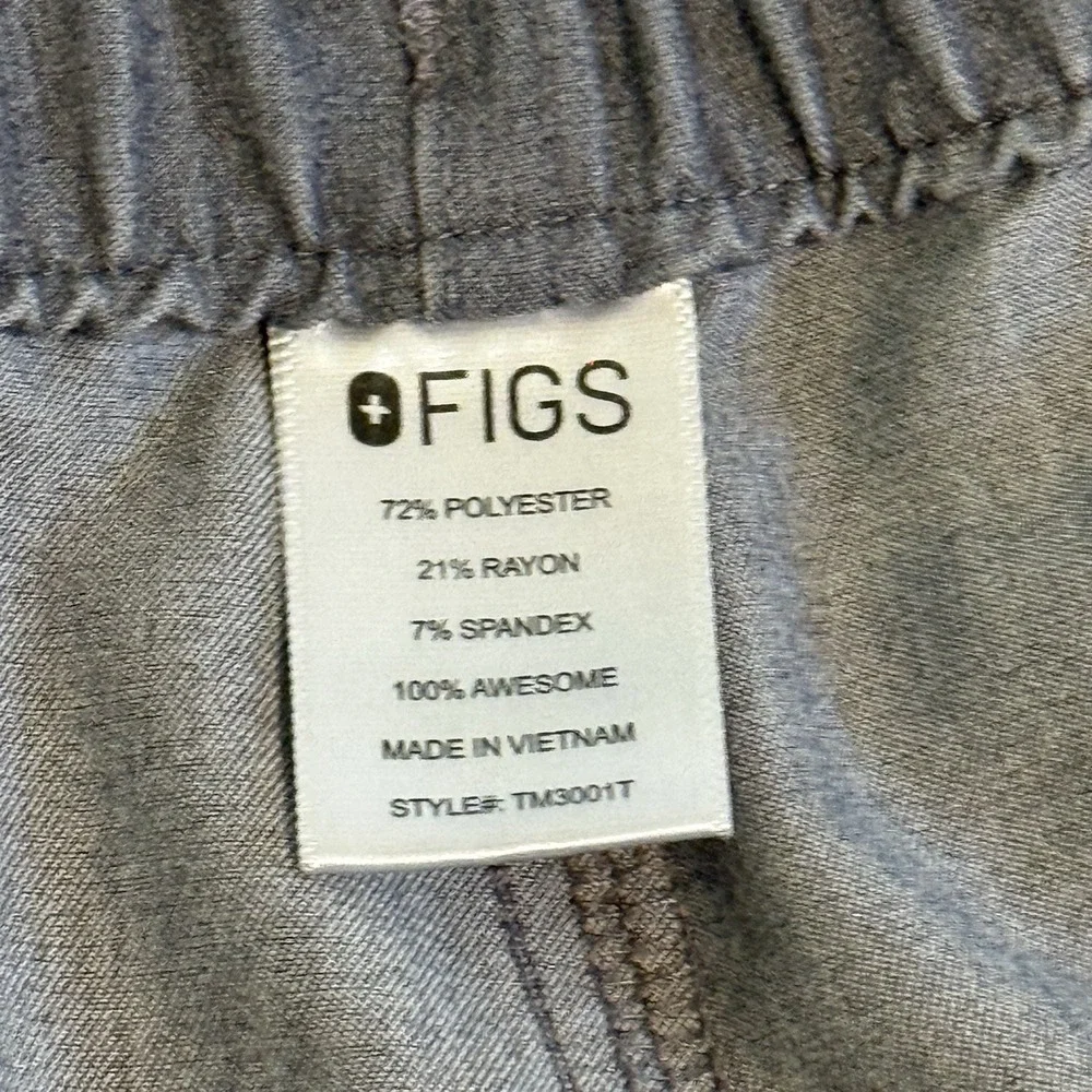 Figs Pants Mens L Graphite‎ Gray Cairo Cargo Scrub Zip Fly TM3001T Medical B